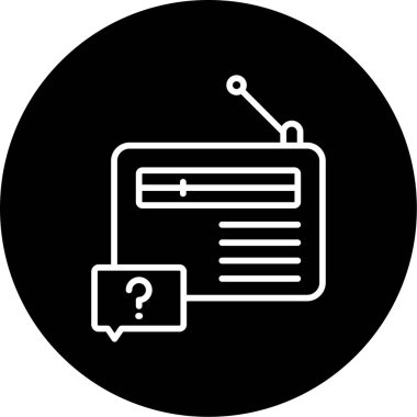 radyo simgesi vektör illüstrasyonu 