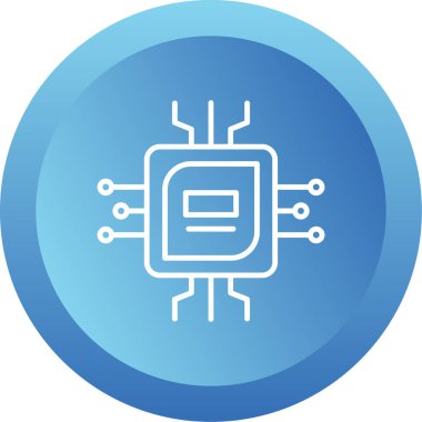 cpu icon, vector illustration simple design