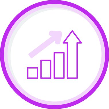 Büyüme grafiği Web simgesi vektör illüstrasyonu
