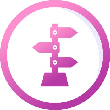 yön işareti simgesi, vektör illüstrasyonu 