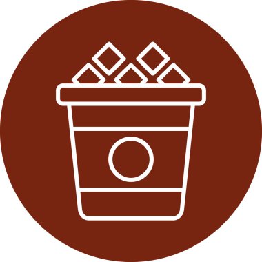 Buz Kovası ikonu vektör illüstrasyonu