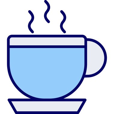 Kahve Kupası web simgesi, vektör çizim 