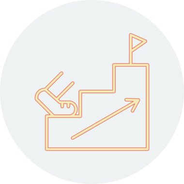 Adımlar web simgesinin vektör illüstrasyonu