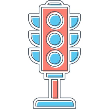 Trafik ışığı. Web simgesi basit illüstrasyon