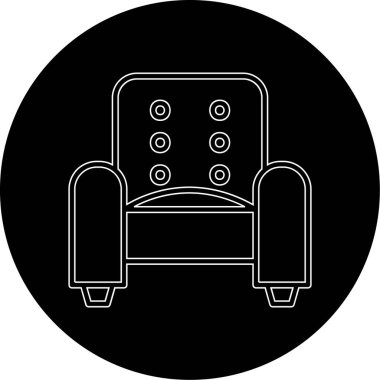 Kol Koltuğu Web simgesi basit illüstrasyon