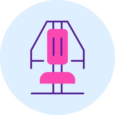 Chest Press makine simgesinin vektör illüstrasyonu