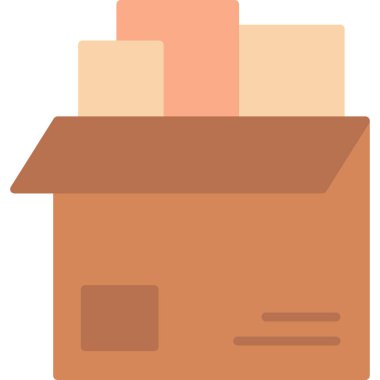 Paket, dağıtım simgesi vektör illüstrasyonu 