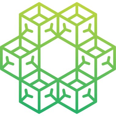 Bir Küp simgesinin vektör illüstrasyonu 