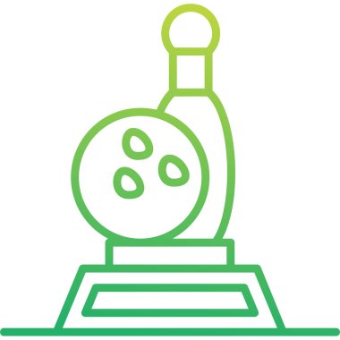 Bowling Simgesi Basit Vektör İllüstrasyonu