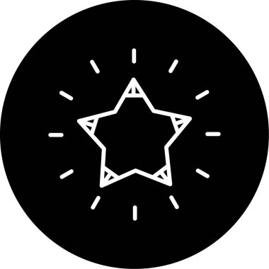 yıldız web simgesi basit illüstrasyon 