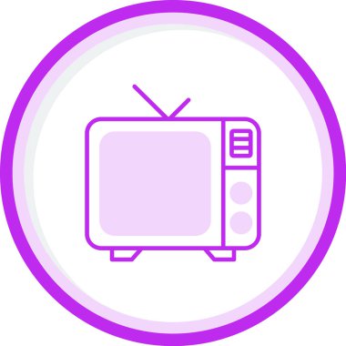 Televizyon. Web simgesi basit illüstrasyon 