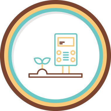 Termostat simgesi, vektör illüstrasyonu basit tasarım