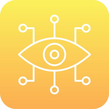 Siber göz. Web simgesi basit illüstrasyon