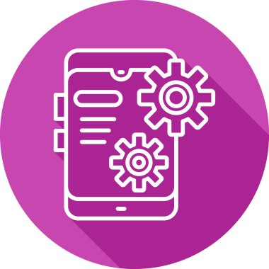 Mobil Ayarlar ikon vektör çizimi