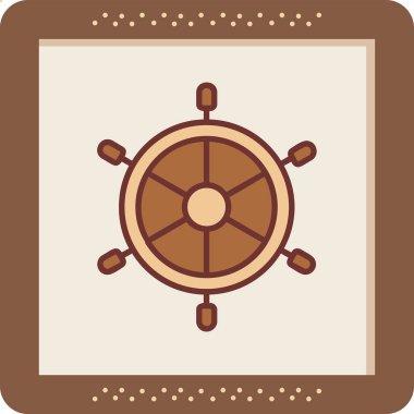 Dümen. Web simgesi basit illüstrasyon