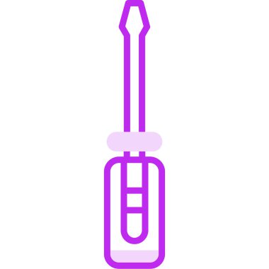 tornavida simgesi. Web için tornavida simgesinin karikatür çizimi