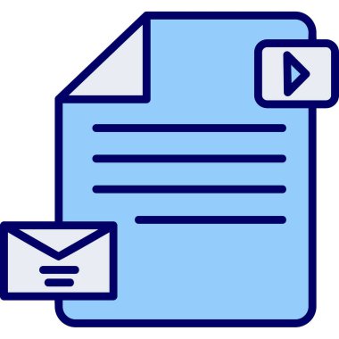 belge simgesi, vektör illüstrasyonu basit tasarım