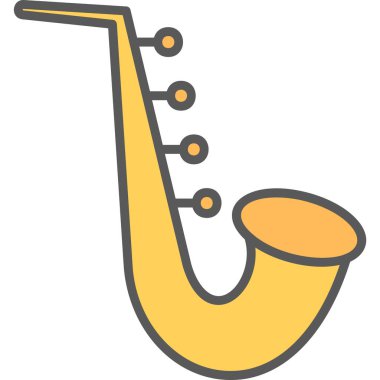 Saksafon. Web simgesi basit tasarım 