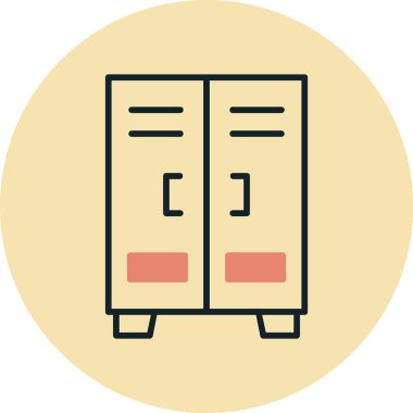 Dolap. Web simgesi basit illüstrasyon  