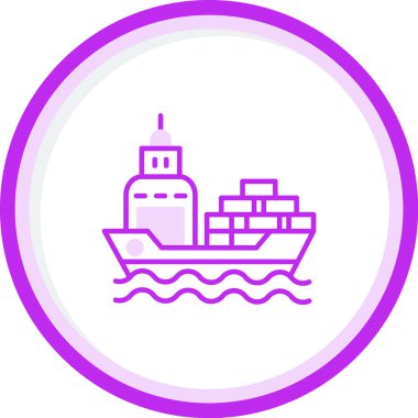 kargo gemisi. Web simgesi basit illüstrasyon