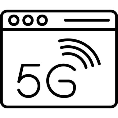 5g ağ simgesi, vektör illüstrasyonu 