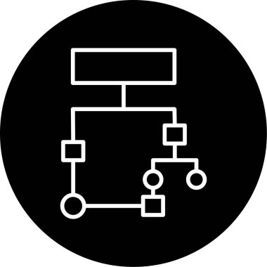 Akış Çizelgesi simgesi, vektör illüstrasyonu             