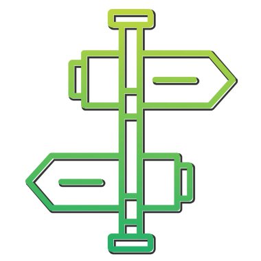 Bir sokak işaretinin vektör illüstrasyonu