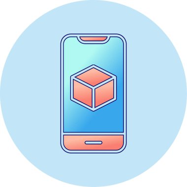 Görüntüde Artırılmış Gerçeklik simgesine sahip akıllı telefon 