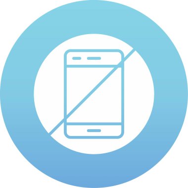 Cep telefonu yasak işareti. Web simgesi basit tasarım