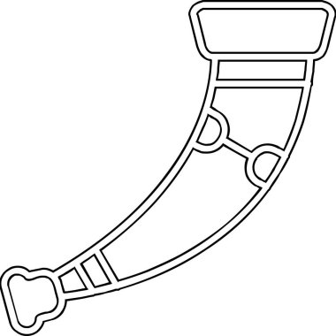 Boynuz. Web simgesi basit illüstrasyon