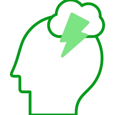 Stres simgesi, vektör illüstrasyonuna sahip kişi