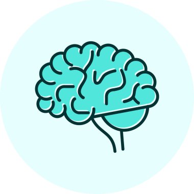 Beyin. Web simgesi basit illüstrasyon 