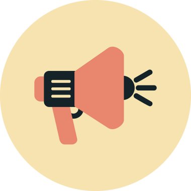 megafon web simgesi, vektör çizim 