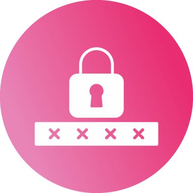 kilit düz simge vektör çizim