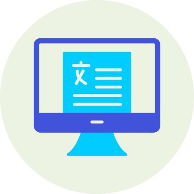 Modern dilbilim simgesinin vektör illüstrasyonu