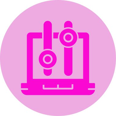 dizüstü bilgisayar simgesi, vektör illüstrasyonu basit tasarım