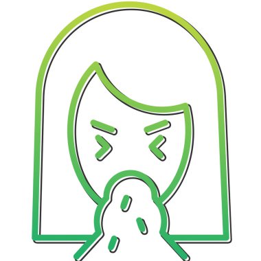 Nausea. web icon vector illustration clipart