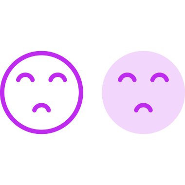 Üzgün surat ifadeleri. Web basit illüstrasyonu