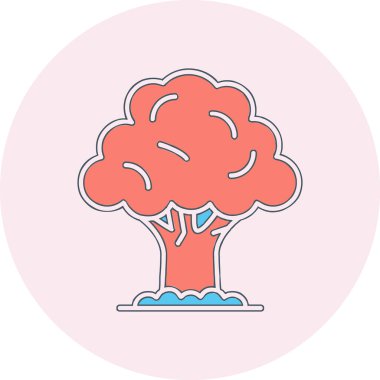 Ağaç. Web simgesi basit illüstrasyon 