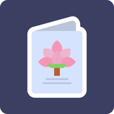 Tebrik kartı simgesi vektör illüstrasyonu