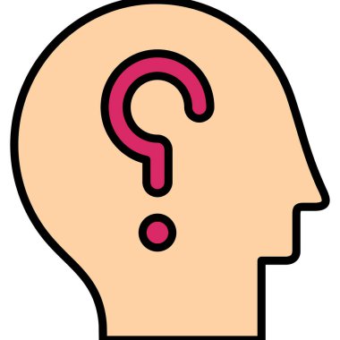 düşünce simgesi, modern vektör illüstrasyon tasarımı 