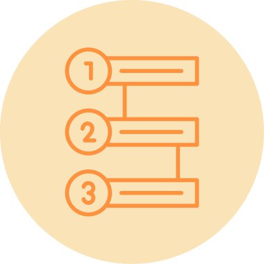 Çalışma akışı modern simgesinin vektör illüstrasyonu          