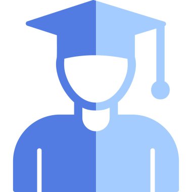 Öğrenci. Web simgesi basit illüstrasyon 