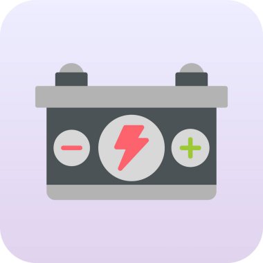 Araba pil simgesi, vektör çizim 