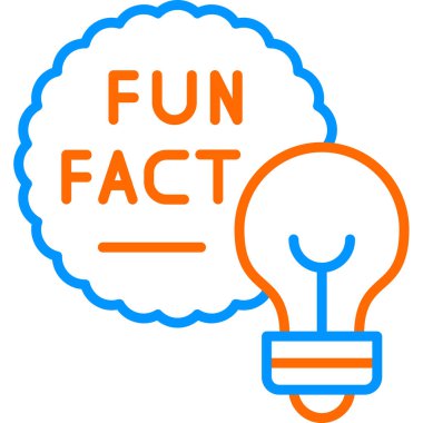 Eğlenceli Gerçekler konuşma balonu web simgesi, vektör illüstrasyonu