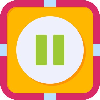 Duraklat düğmesi simgesinin vektör çizimi    