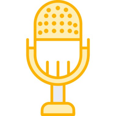 mikrofon simgesi vektör illüstrasyonu 