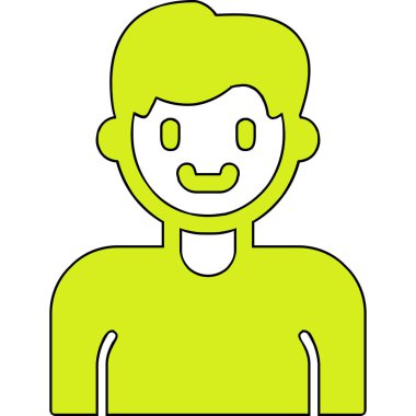 İnsan avatar web simgesi basit illüstrasyon 