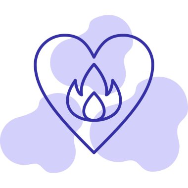 Tutku web simgesi basit illüstrasyon