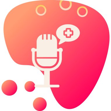Sağlık Podcast ikonu vektör illüstrasyonu  